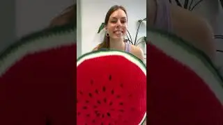 🍉 Riesiges Melonen-Kissen h&auml;keln I Neue Anleitung zum kostenlosen Download