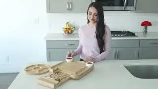 Smirly Charcuterie Board Set Review  Large Bamboo Cheese Board for Entertaining & Gifting