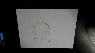how to draw red crewmate from among us