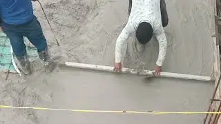 RCC cement work | construction work | building work with machine and cement mixer
