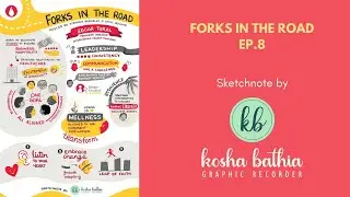 Sketchnote for podcast 'Forks in the road' Episode 8