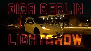 Tesla Light Show at Giga Berlin