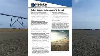 Genuine Reinke Parts - Post Season Maintenance