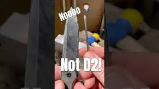 Even D2 isn&rsquo;t bulletproof #shorts #knifestuffwedo #knifetest #nailtest #fixedblade