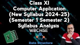 NEW SYLLABUS | SEMESTER 1& 2 | Computer Application Class XI  2024-25 | WBCHSE | SYLLABUS ANALYSIS