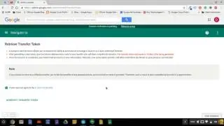 How to generate gsuite Transfer Token