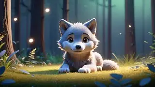 Forest Lullaby 🌲🐺 Baby Wolf Sleeping Peacefully | Gentle Sleep Music for Babies