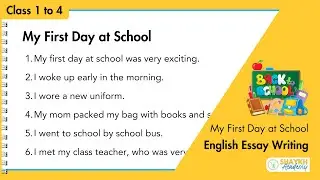 10 lines on My First Day at School | Write an essay on First Day at School | English Essay Writing