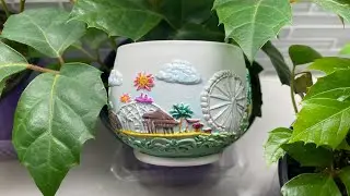 🥳🎡Ferris Wheel - Flower Pot🌴🎢- Casting and Painting Project