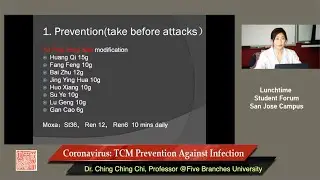 TCM Online Forum: Coronavirus: TCM Prevention Against Infection