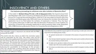 CRVI Dec 25 focus questions - Insolvency Expression of Interest #csprofessional #companysecretary