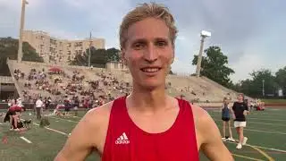 Luke Houser after running 800m at the Atlanta City Games