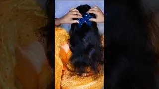 easy hairstyle half-up hairstyle for short hair #diyhairstyle #hairstyle #viral #hair #hairtutorial