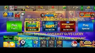 PLAYING 8 BALL DAY - 44 | BIRTHDAY SPECIAL FREE COIN TO SUBSCRIBERS | TunuYT  IS BACK | LEVEL 156
