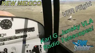 MSFS VFR Flight | Karl G. Jansky Very Large Array (VLA) | Radio Telescopes | New Mexico