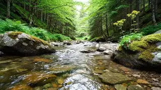Gentle River in Green Forest with Piano & Birds &ndash; Soothing Sounds for Calm Moments