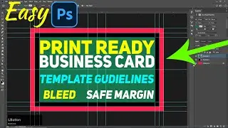 How to create print ready business card template in Photoshop with bleed and safe area