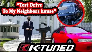 K-tuned FPR install | RHD integra type r drives on its own power Pt.1