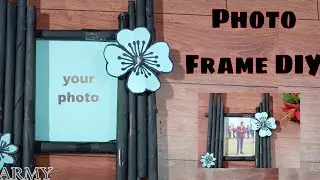 DIY Easy Photo Frame| News paper | homemade easy paper photo frame #artarmy #creative #craft .