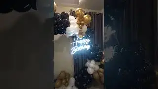 Gold black and white birthday theme| Birthday decor | Trending birthday decor #birthday #rawalpindi