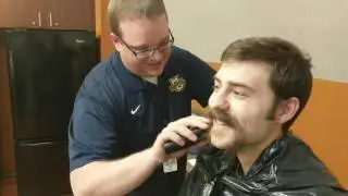 Shaving Beard for Wounded Warrior Project