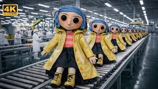 Inside the Doll Factory | Full Coraline Doll Manufacturing Process #industrial