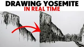 Real Time Landscape Drawing of Every Detail!  TREES.  Part 3 of 5