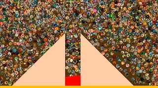 All 1291 Italian Brainrot Survival Marble Race In Algodoo