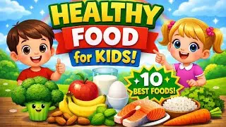 Healthy Food for Kids | 10 Best Healthy Foods for Growing Children | Kids Learning Video