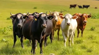 Relaxing Cow Video 🐄 | Peaceful Cows Grazing with Soothing Music | Calming Nature Sounds #cow