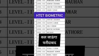 HTET Biometric 2025 Faridabad Center | List & Verification Process #htet #htet2025 #htetharyana