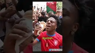 Speed in Czech trying out trdelnik!! #speed #czech #viral  #funny #ishowspeed