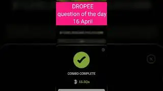 Dropee question of the day 16 April | Dropee question of the day@CryptoTechSunil