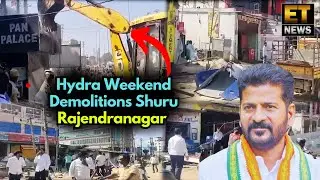 Hydra Officials Demolished Roadside Shops At Durga Nagar Intersection In Rajendranagar - #etnews
