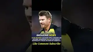 Breaking News For David Warner 😥 #shorts #viratkohli #devidwarner #BMRCric13