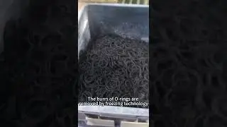 The burrs of O-rings are removed by freezing technology