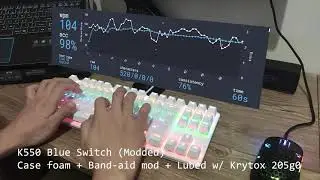 The sound of modded cheapest mechanical hotswappable keyboard