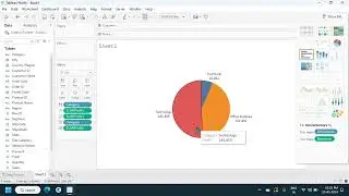 Created Pie Chart In Tableau..!..