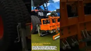 Amazing Lawn Aerator Machine in Action Deep Soil Aeration for Perfect Grass Powerful Turf Equipment.