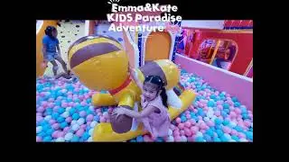 Ball Pits & Giant Slides Emma and Kate Kids Paradise Tour #KidsParadise #PlaygroundVlog #ToddlerFun