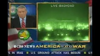 CBS Evening News Iraq War Shock & Awe March 19, 2003