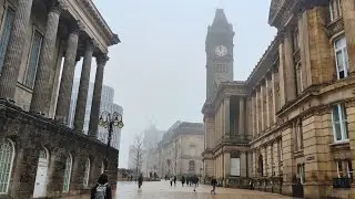 BIRMINGHAM City Centre RAINY MORNING Walk Tour ENGLAND