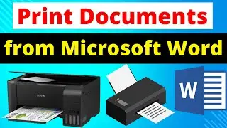 How to Print Documents in Microsoft Word using Epson L3110 Printer Machine | Print MS Word Documents