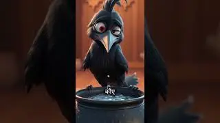 प्यासे कौए की अनोखी चाल! 🤯 | Moral Story in Hindi | Short Animated Story#viralshorts #shorts