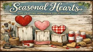 ✨UNIQUE WOODEN CRAFTS✨HIGH END HEARTS ON A STAND IN 3 SIZES✨NEW FOR ALL SEASONS DIYS✨CUTE DIY #EASY