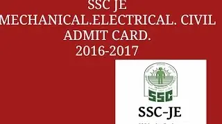 SSC je 2016 admit card