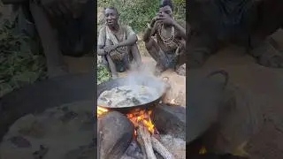 make a story when cooking#hadzabetribe #africantribe #bushlife #cooking #wildlife #tanzaniaculture