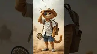 This Cat Wandered Into the Desert&hellip; What Happened Next? 🐱🕯️ #animation #funny #cartoon#shortsai