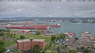 Edgar B Speer passing through the Soo locks w/ojibway on Aug 24th, 2025