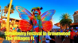 Strawberry Festival at Brownwood in The Villages FL 2021【4K】